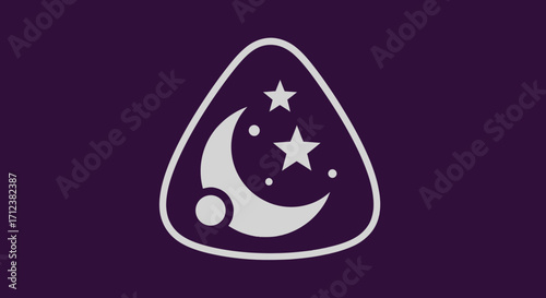 Night sky themed mystical amulet.