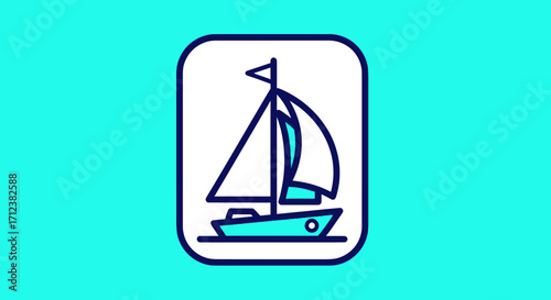 Sailboat on water nautical vessel yacht sailing.