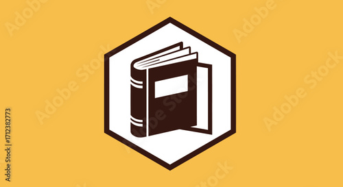 Educational Book Icon Focus on Knowledge and Learning.