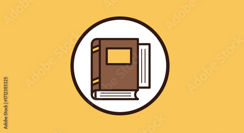 Stylized icon representing books and learning knowledge.