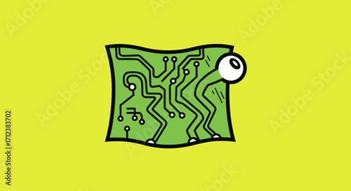 Circuit Board with Eye Surveillance Technology.