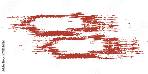 Red brush stroke isolated on white background. Trendy brush stroke for red ink paint, grunge backdrop, dirt banner, watercolor design and dirty texture. Brush stroke vector illustration