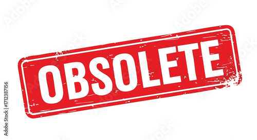 Red rectangular stamp declaring something obsolete.