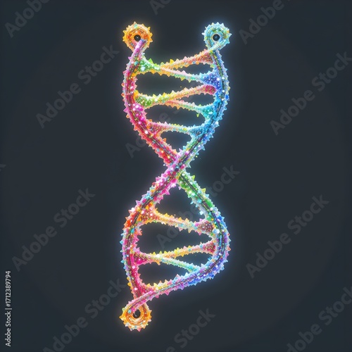 Wallpaper Mural dna strand on white background Torontodigital.ca