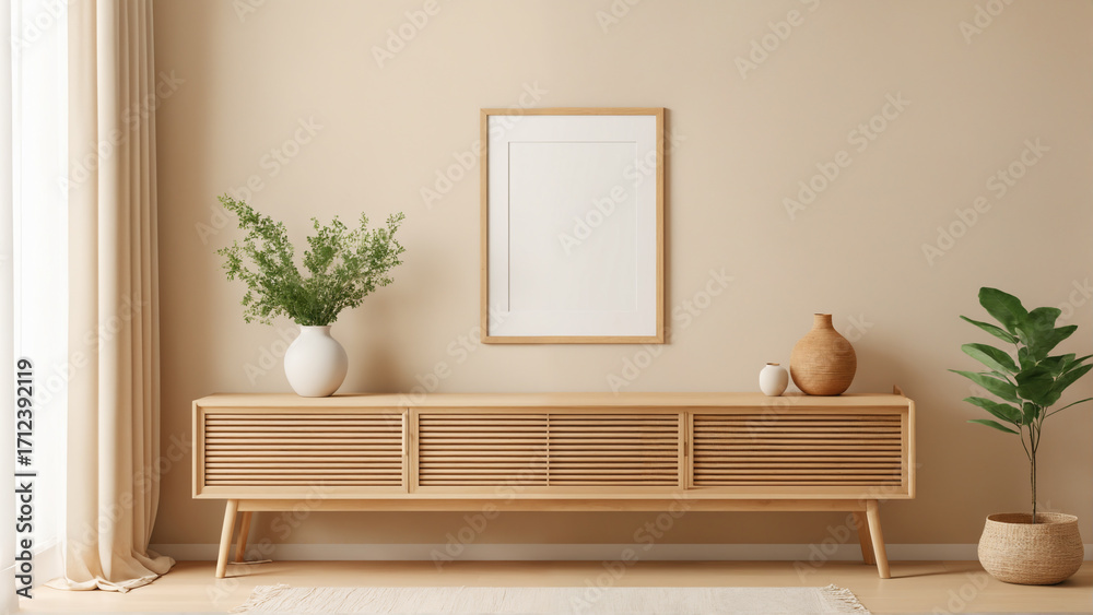 Fototapeta premium Simple and stylish room interior design