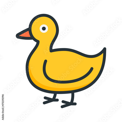 Duck farm animal flat vector illustration