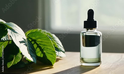 Bird's Eye View Serum Bottle Mockup