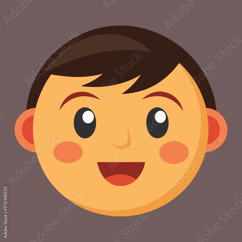 Neutral emoji face emotion expression with simple straight mouth and dot eyes symbol of indifference