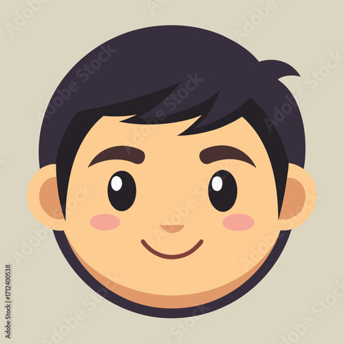 Neutral emoji face emotion expression with simple straight mouth and dot eyes symbol of indifference