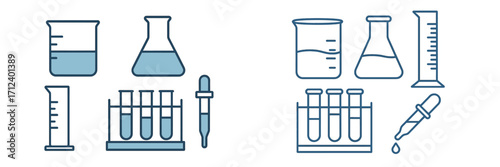 Collection of Laboratory Glassware and Scientific Equipment for Chemistry Experiments, Research, and Education