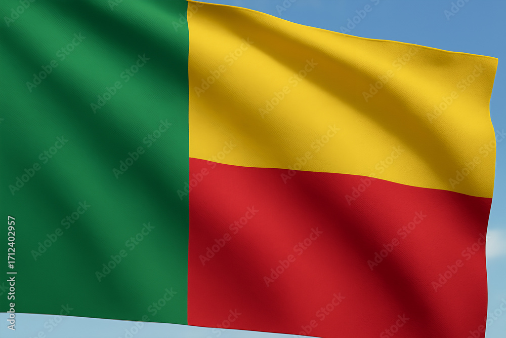 Naklejka premium flag of benin