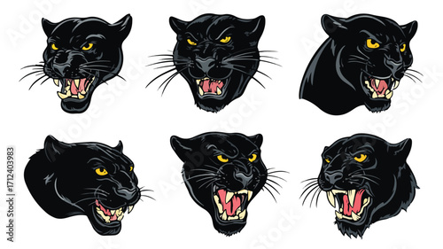 Fierce Panther Mascot Collection with Versatile Panther Logos for Designs
