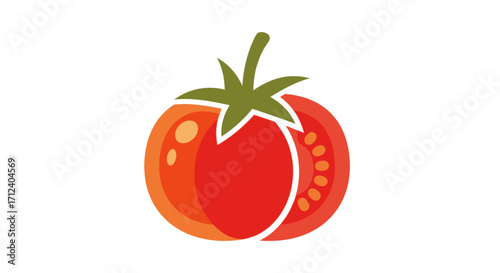 Red Tomato, Fresh Produce, Healthy Food, Vibrant Color, Delicious Fruit, Summer Harvest.