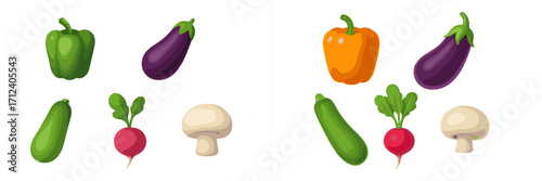 Colorful assortment of fresh vegetables on a bright background for cooking inspiration