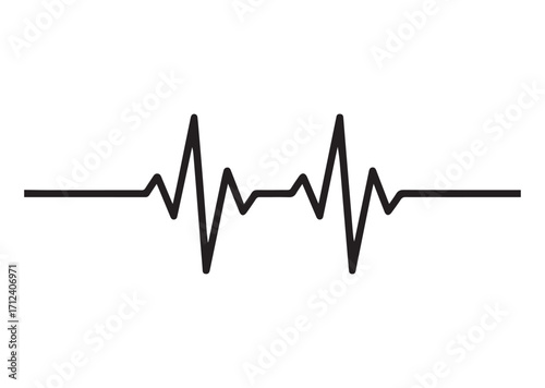 Heart beat line art Vector