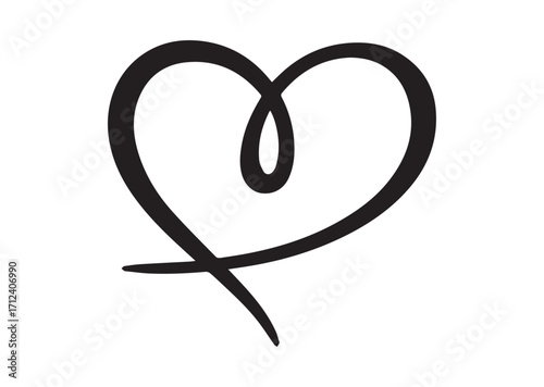 Heart beat line art Vector