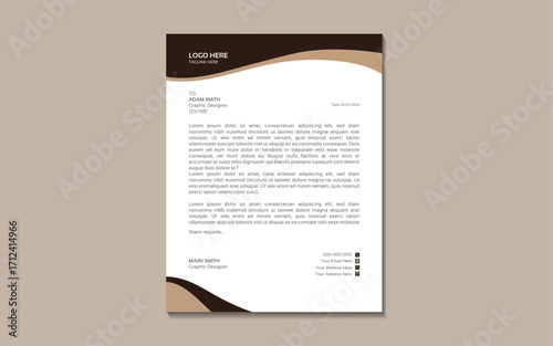  Professional corporate company business letterhead template design