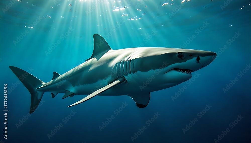 Fototapeta premium Diverse team collaborating in a modern, sun-drenched office, focused on digital tasks and professional growth.