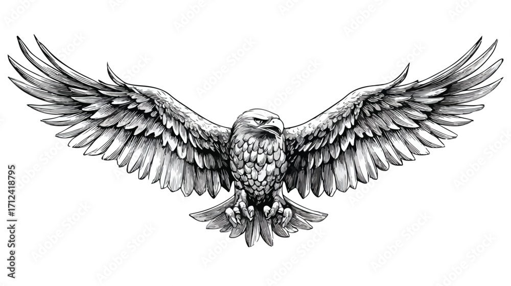 Obraz premium Majestic Flying Eagle Logo Design for Creative Projects