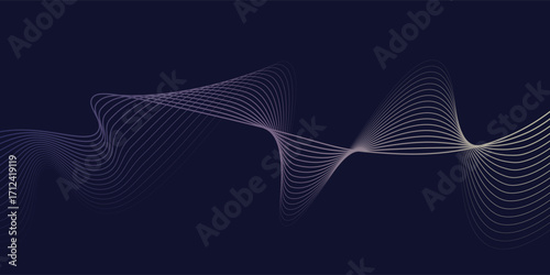 Estetik background featuring glowing, flowing wave lines in blue red color gradient. Futuristic design with shiny, smooth motion, perfect for technology-inspired visuals. Vector modern