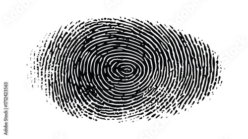 Sleek Fingerprint Minimalist Flat Logo Vector Design