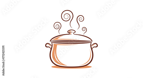A steaming pot of delicious food is ready to be served.