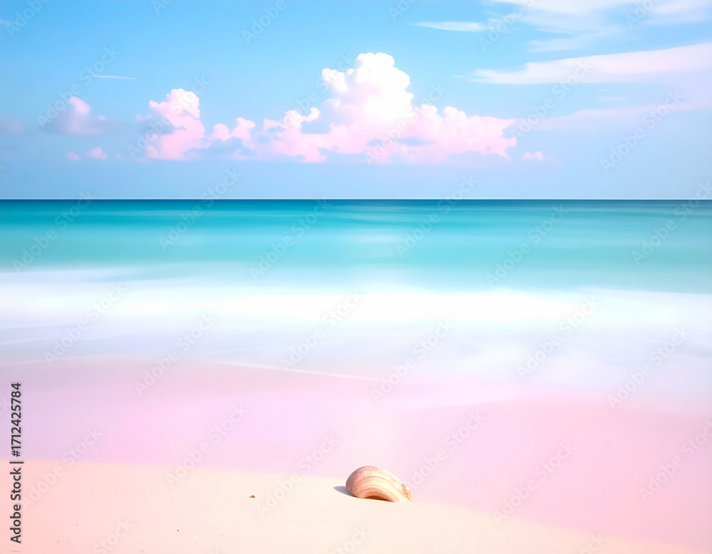 Obraz premium Closeup sea sand beach. Panoramic beach landscape. Inspire tropical beach seascape horizon. Orange and golden sunset sky calmness tranquil relaxing sunlight summer mood. Vacation travel holiday banner