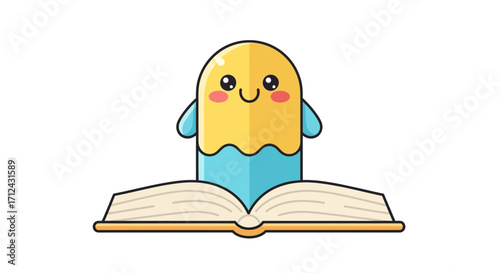 Bookish Character An Adorable Creature Emerging from a Storybook