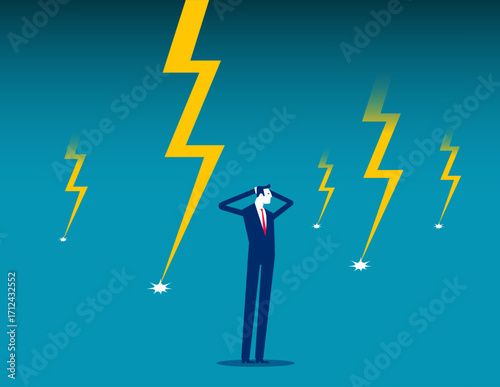 Businessman in crisis stock