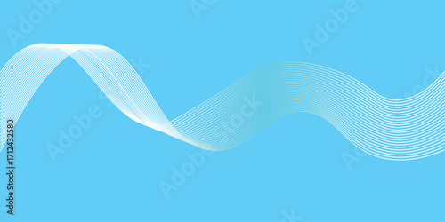 Vector abstract background with dynamic orange waves, lines and particles. Eps10
