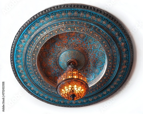 Ornate ceiling fixture with intricate design