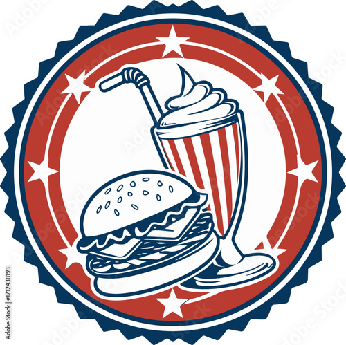 American foods vector illustrator isolated in white background 