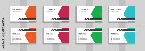 Creative modern name card and business card, Personal visiting card. Vector illustration.