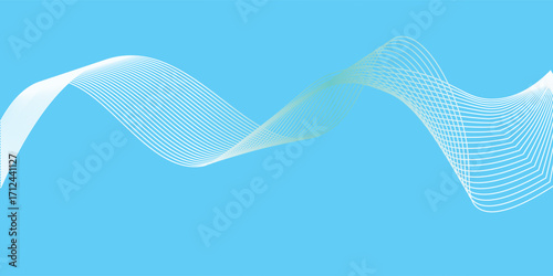 Vector abstract background with dynamic orange waves, lines and particles. Eps10