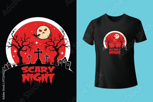 "Trick or Treat" typography Halloween t-shirt design.