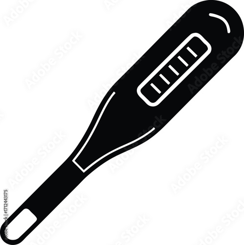 Digital thermometer with led display and electronic components