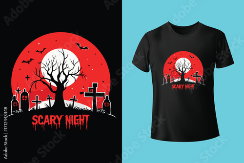 "Trick or Treat" typography Halloween t-shirt design.