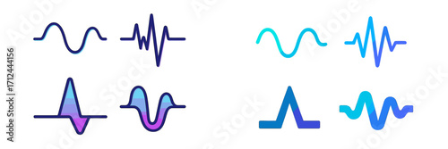 Vibrant colorful digital sound wave and frequency patterns for audio visualization and technology concepts