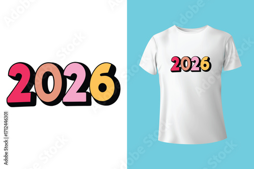New Year t shirt design, New Year 2023 typography t shirt design template, best New Year t shirt design, trendy new year t shirt design, Christmas t shirt design