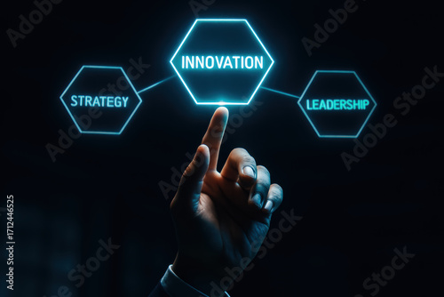 Wallpaper Mural Innovation strategy and leadership empower business technology to drive progress growth and concept success Torontodigital.ca