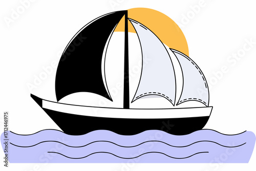 ship on the sea
