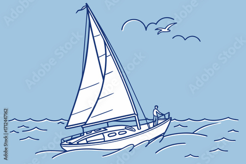 sailing boat on the sea