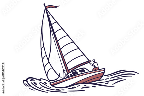 yacht on the sea