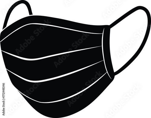 Clean illustration of a surgical face mask