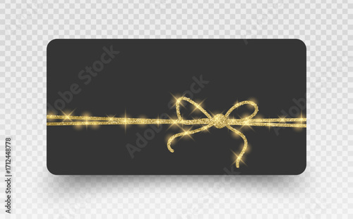 Elegant Gift Voucher with Golden Glitter Effect