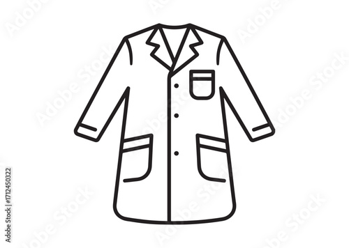 Medical gown line art Vector