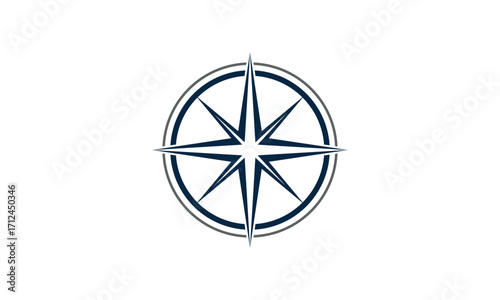 a compass-themed graphic image, with a white background. Vector graphic base.