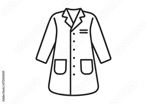 Medical gown line art Vector