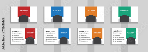 Creative modern name card and business card, Personal visiting card. Vector illustration.