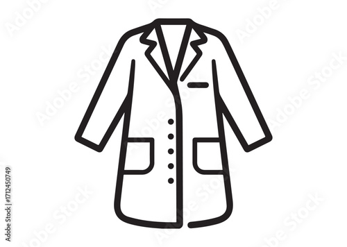 Medical gown line art Vector